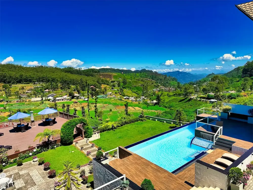 Peaceful room view at Hilldale Retreat stopover between Kandy and Ella