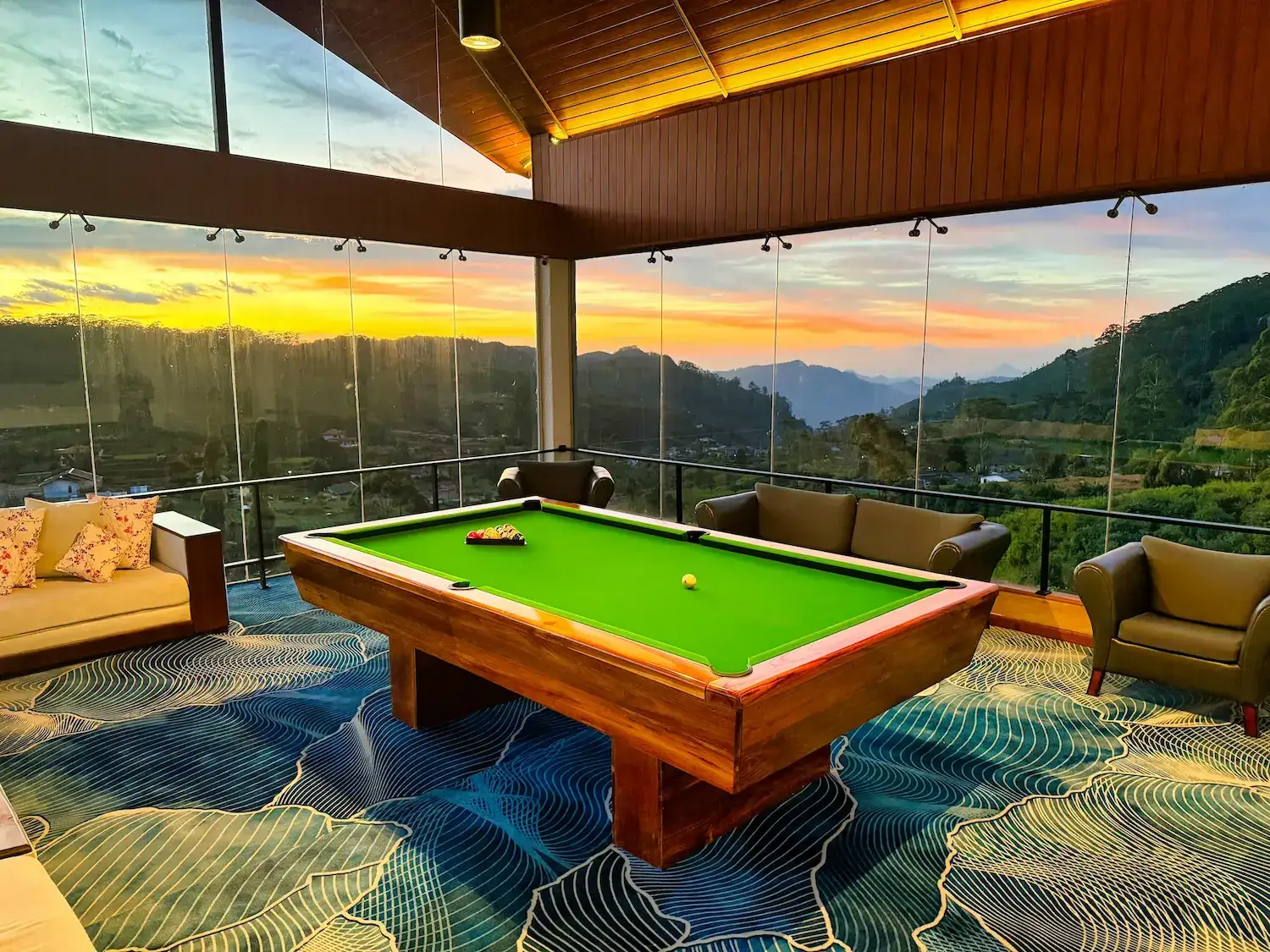 Pool Table in Game Room